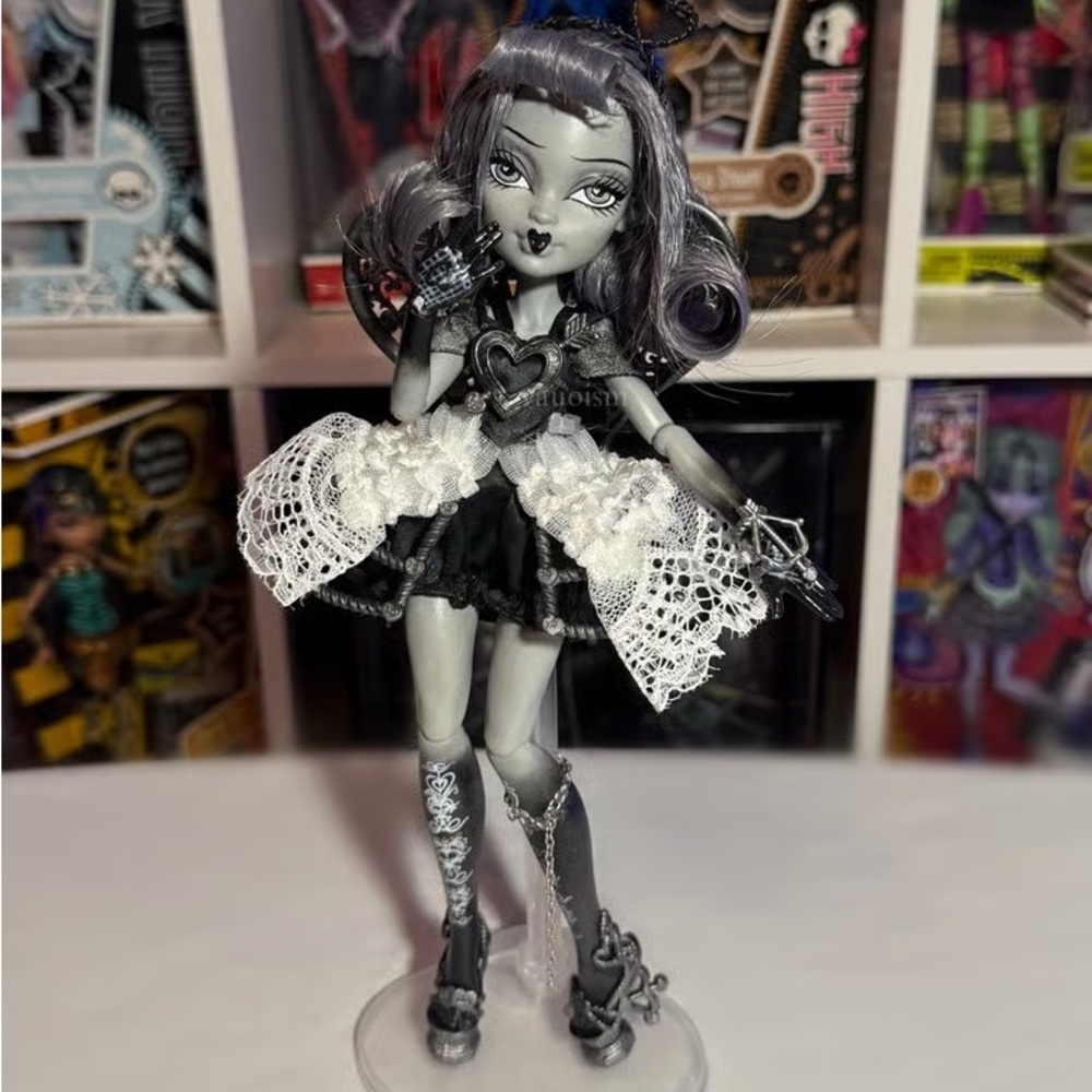 Monster High Black and White Doll with Lace